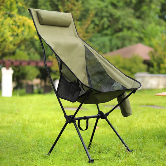 New Outdoor Ultra Light Aluminum Alloy Folding Portable Raised Backrest Fishing Leisure